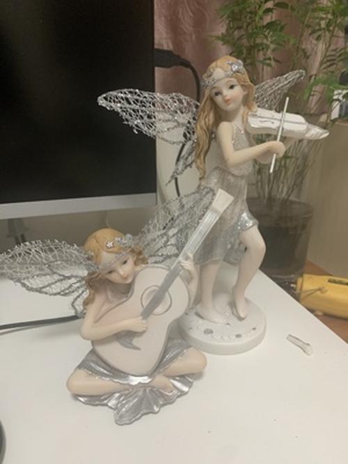 Musical Resin Angel Dolls Figurine Ornament for Home Decor photo review