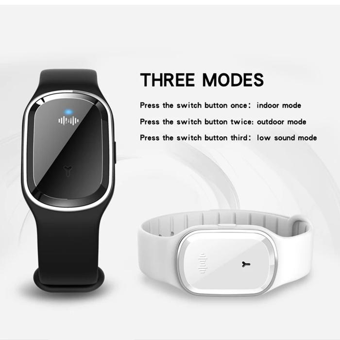 Natural Repellent - Ultrasonic Anti-Mosquito Wrist Band (W/ 3-Block Modes)
