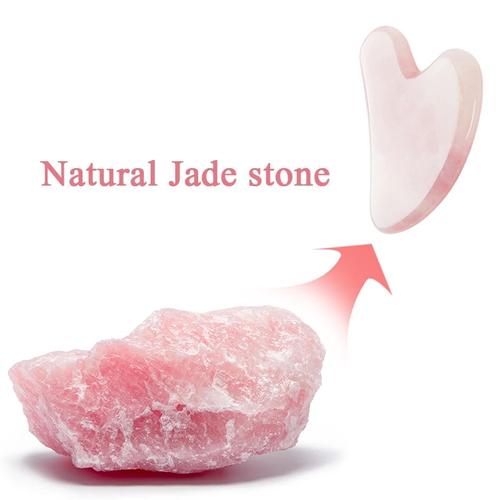 Natural Stone Jade  Scraper Rose Quartz Facial Tools Neck Massager