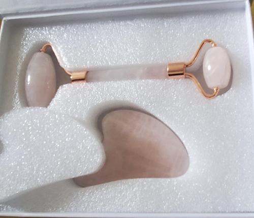 Natural Stone Jade  Scraper Rose Quartz Facial Tools Neck Massager photo review