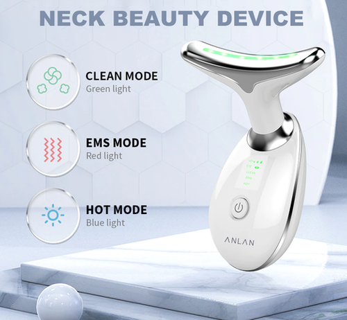 Neck Face LED Photon Therapy Skin Tighten Reduce Double Chin