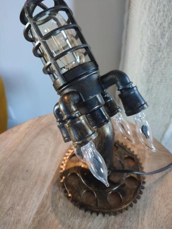 New Bazooka Flame Steampunk Rocket Home Decoration Light photo review