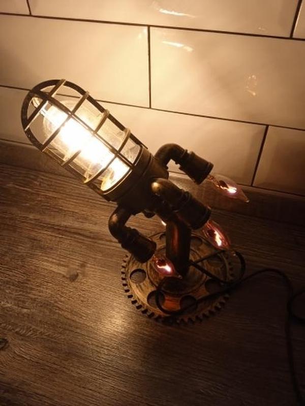 New Bazooka Flame Steampunk Rocket Home Decoration Light photo review