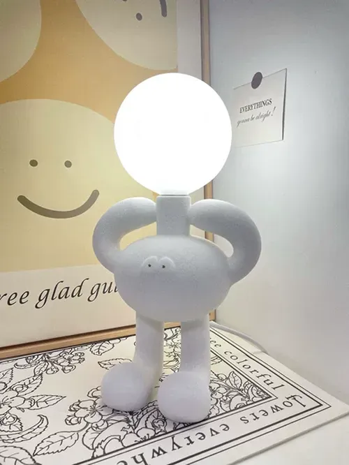 Nordic Big Foot Resin Table Lamp with Cartoon Glass Ball Cover for Home Decoration photo review