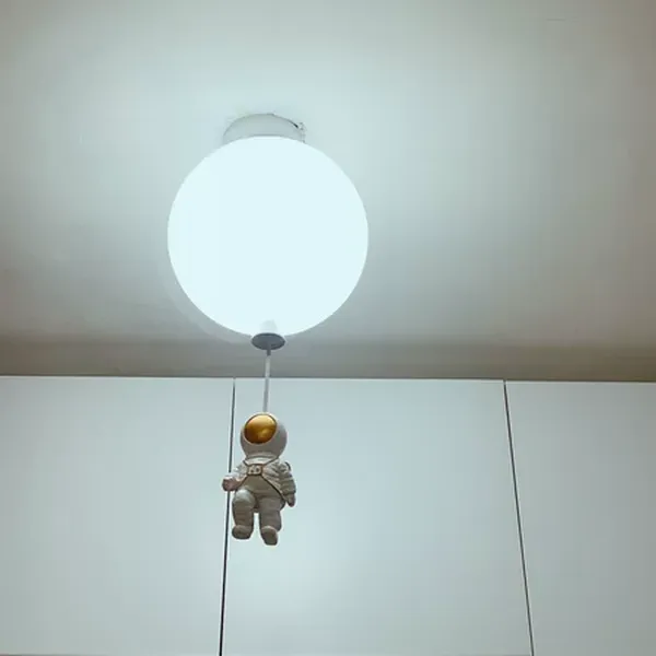 Nordic Creative LED Astronaut Pendant Light, Kids Room Modern Decor, Nursery Hanging Lamp photo review