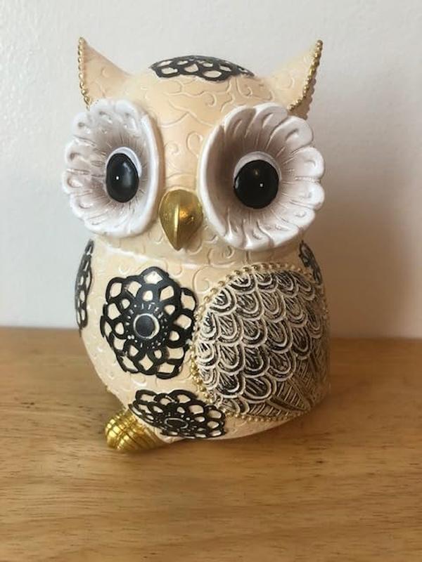 Nordic Cute Owl Resin Sculpture Figurine for Home Decor photo review