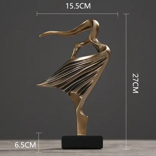 Nordic Retro Abstract Dancer Statue for Home Decor