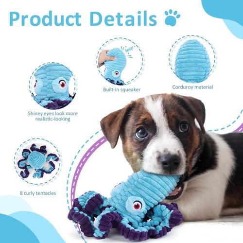 Octopus Dog Toys for Small Dogs - Chew, Play, and Teethe