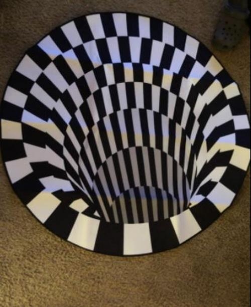 Optical Illusion Rug 3D Carpet Bedroom Living Room Bedside Coffee Table Crystal Velvet Non-slip Carpet photo review