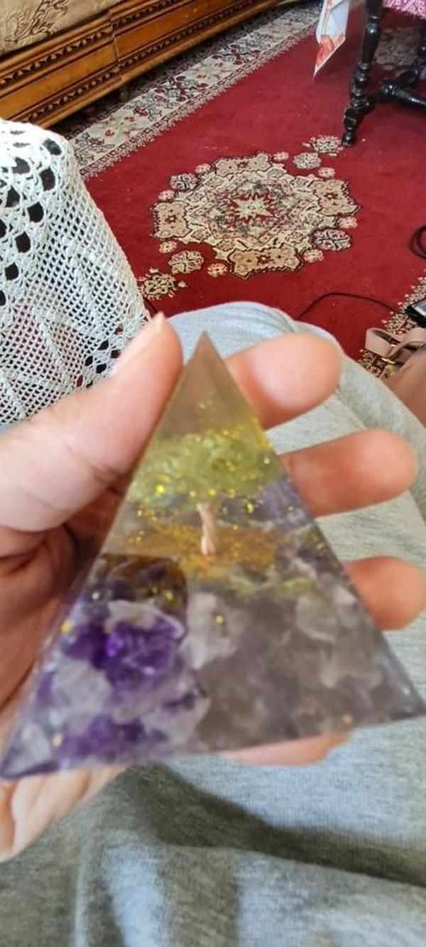 Orgonite Tree of Life Peridot Pyramid photo review