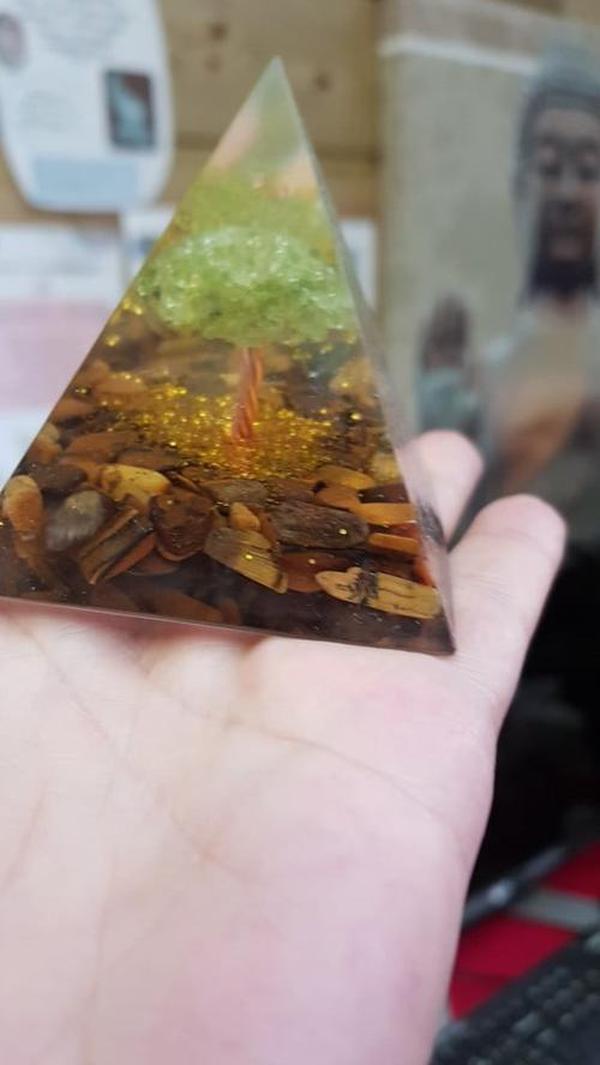 Orgonite Tree of Life Peridot Pyramid photo review