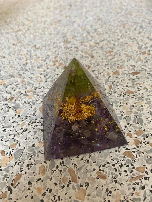 Orgonite Tree of Life Peridot Pyramid photo review