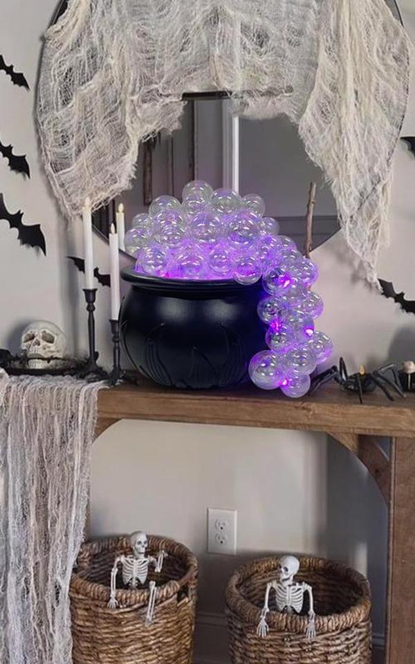 Halloween Decorations Indoor - Diy Bubbling Cauldron Set - Black Plastic Bowl Hocus Pocus Party Decoration - Spooky Vintage Decor photo review