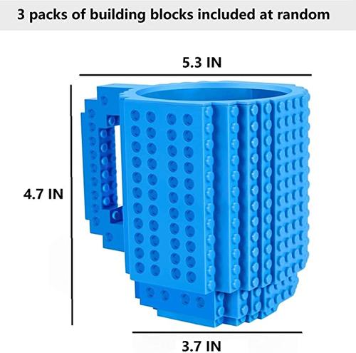 Original Build-On Brick Mug, DIY Block Puzzle Mug