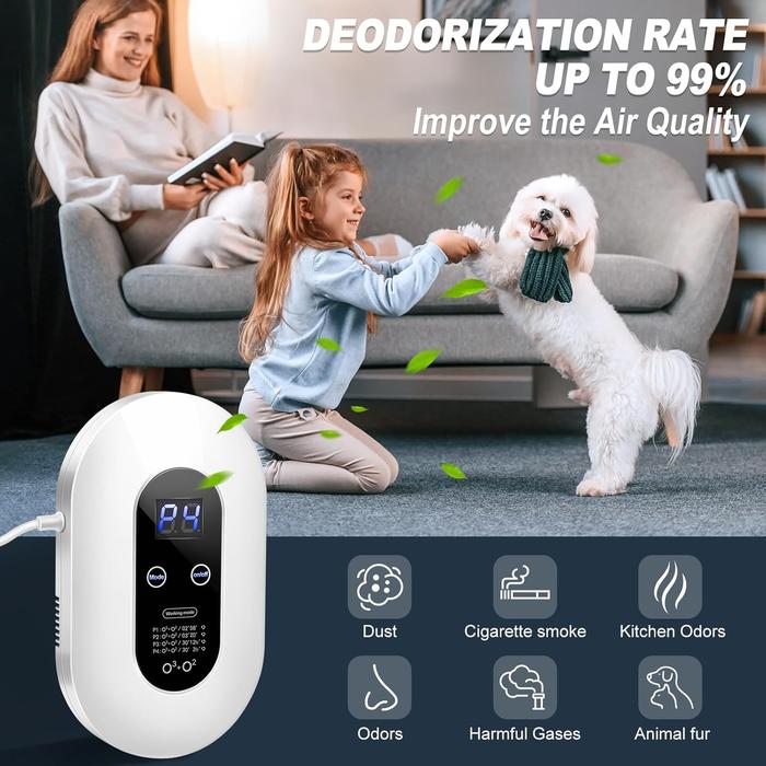 Mini High Output Ozone machine, Ozone Odor Eliminator for Strong Odor 99%, Ozone Generator Air Purifier Household Air Ionizer