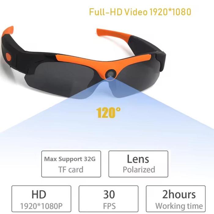 Panoramic Sunglasses With Video Camera Recorder