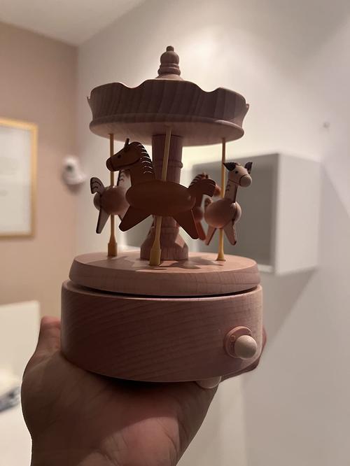 Personalized Wooden Musical Carousel with Horse - Custom Christmas Music Box for Kids photo review