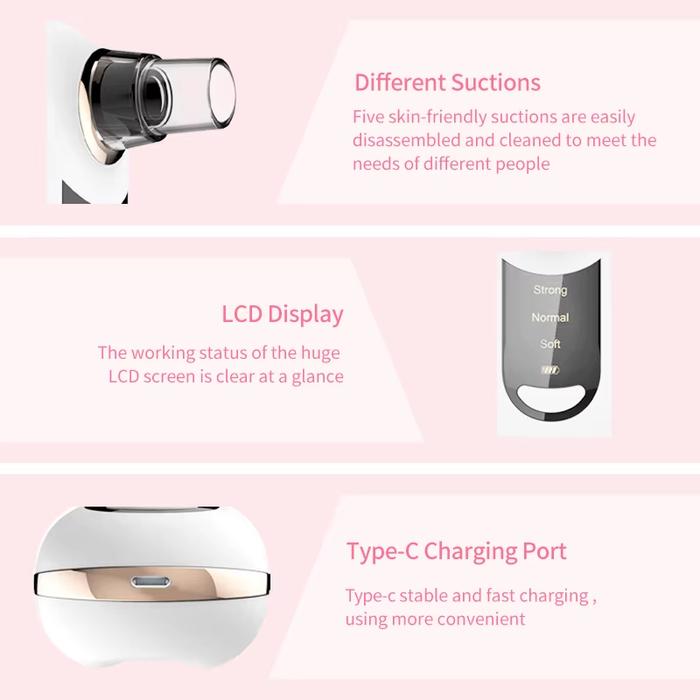 Pore Vacuum Blackhead Suction Device, Facial Skin Care Instruments