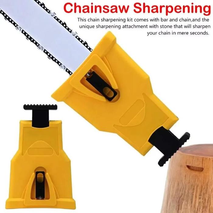 Portable Chainsaw Sharpener with Whetstone for Quick Blade Grinding