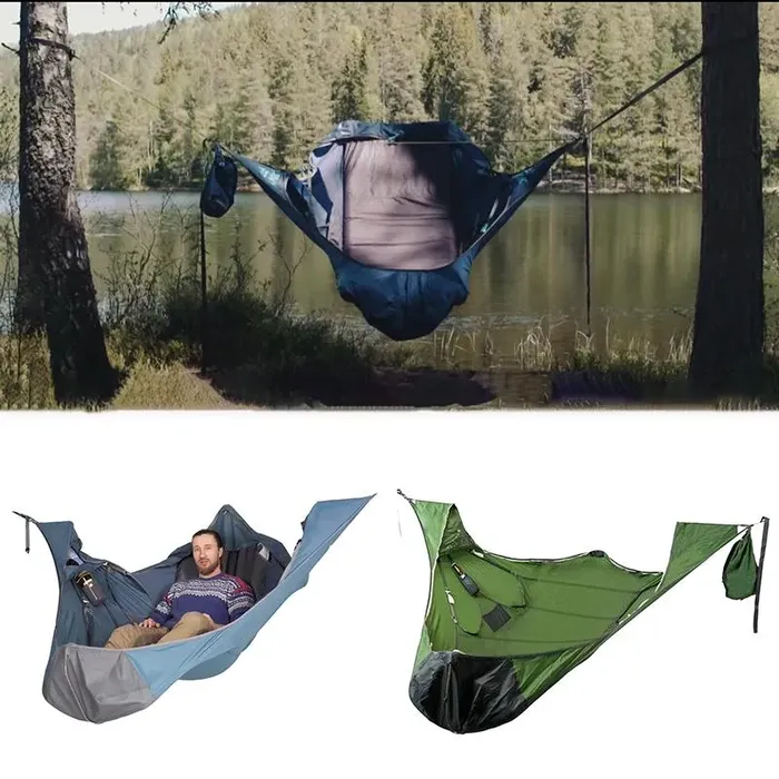 Portable Flat Lay Hammock Tent for Outdoor Camping