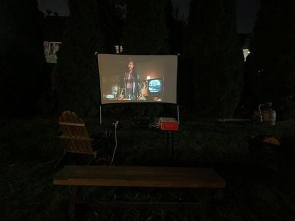 Portable Giant Outdoor Movie Screen 60-150 inches Foldable Projector Screen photo review