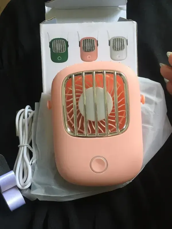 Portable Neck Fan with USB Charging, Mini Handheld Fan photo review