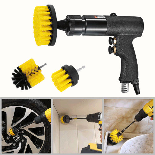 Electric Drill Brush Set for Floor, Tile, and Car Cleaning