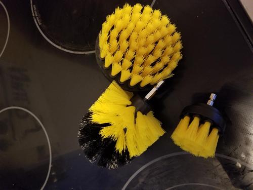 Electric Drill Brush Set for Floor, Tile, and Car Cleaning photo review