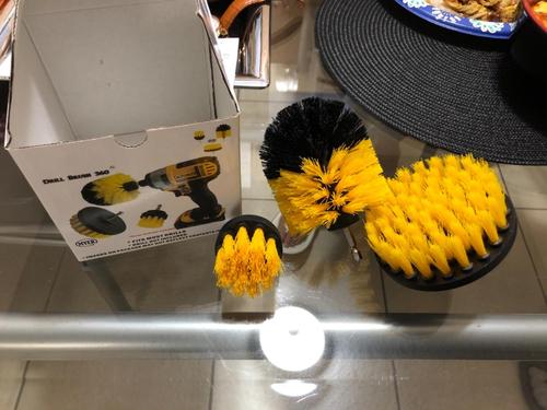 Electric Drill Brush Set for Floor, Tile, and Car Cleaning photo review