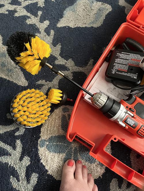 Electric Drill Brush Set for Floor, Tile, and Car Cleaning photo review