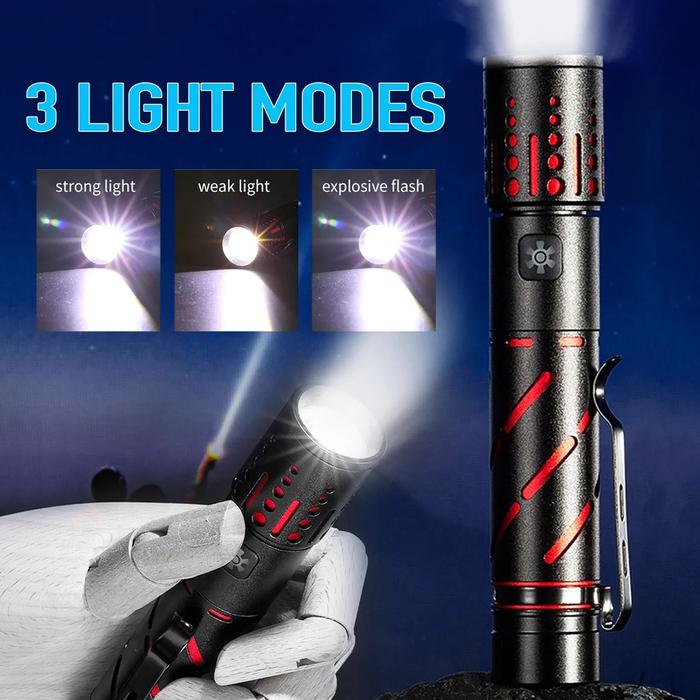 Premium Laser Flashlight With USB Clip Pen