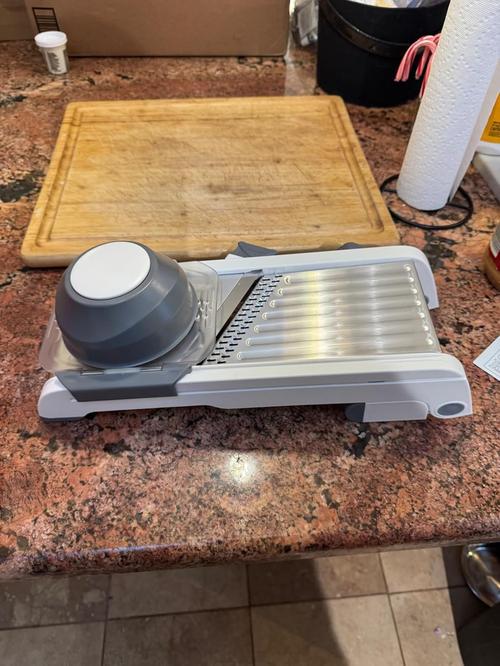 Mandoline Food Slicer for Kitchen, Adjustable Vegetable Chopper-Stainless Steel Food Chopper, Vegetable Slicer photo review