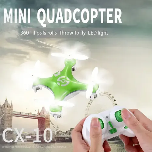 RC Quadcopter CX-10 Mini Drone with LED for Kids