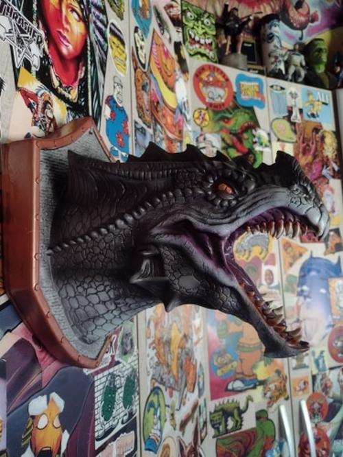Fire-Breathing Dragon Wall Mount Decor with LED Smoke Effect photo review