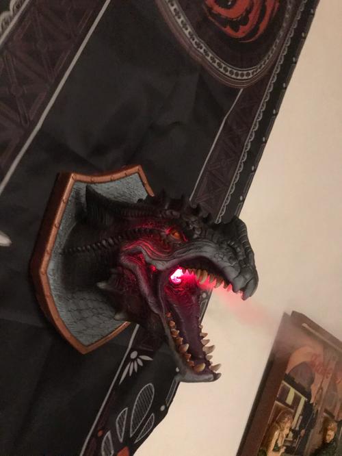 Fire-Breathing Dragon Wall Mount Decor with LED Smoke Effect photo review