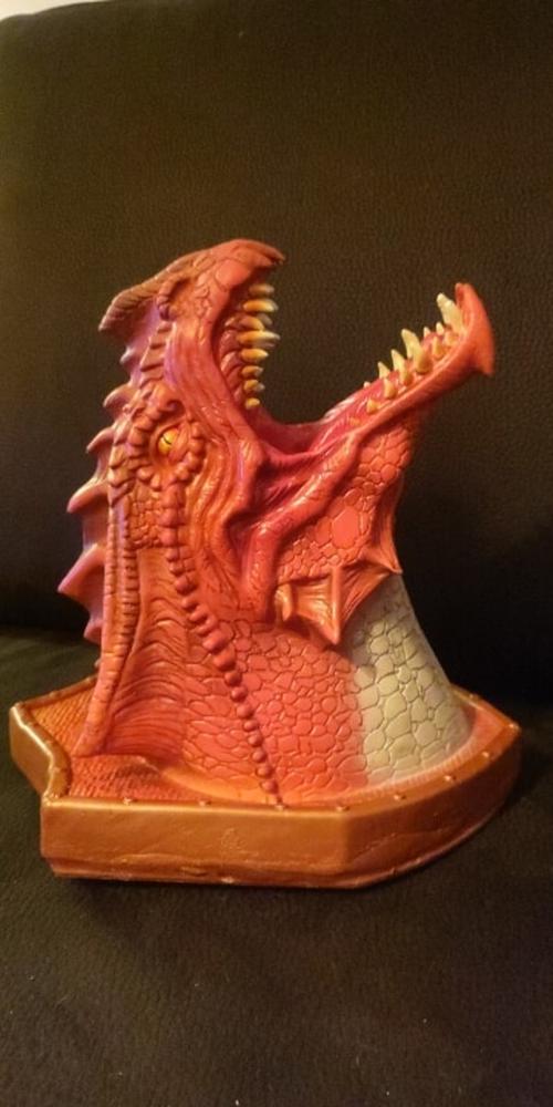 Fire-Breathing Dragon Wall Mount Decor with LED Smoke Effect photo review