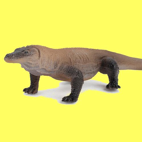 Realistic Komodo Dragon Figurine - Plastic Decoration