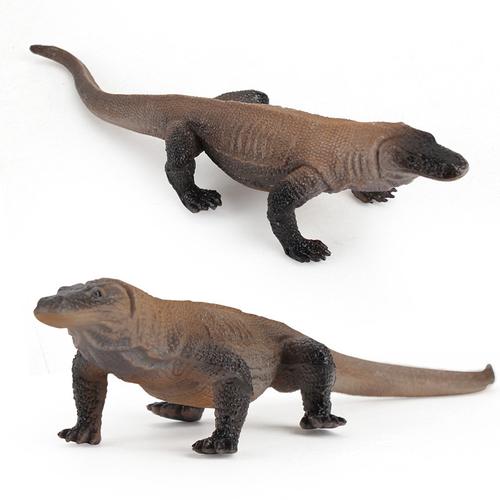 Realistic Komodo Dragon Figurine - Plastic Decoration