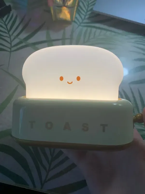 Rechargeable Cartoon Toaster LED Night Light for Kids photo review