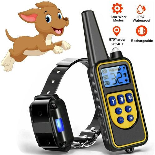 Rechargeable Dog Training Collar with Anti-Barking Device