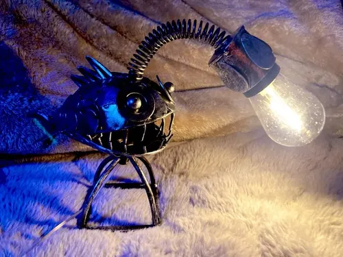 Retro Angler Fish Desk Lamp for Home and Study Decor photo review