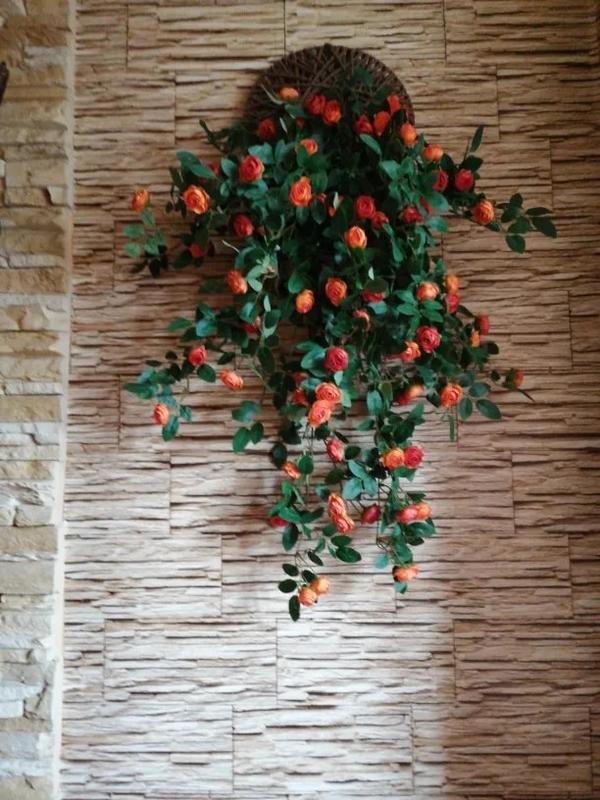 Rose Vine Wall Hanging Fake Flower Decoration photo review