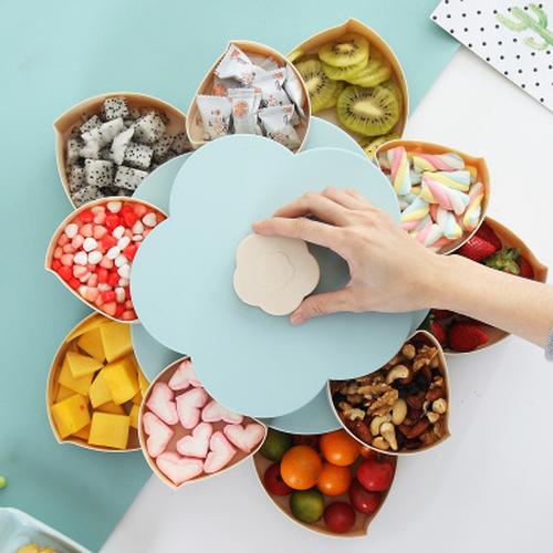 Rotating Plastic Storage Box Seed Nut Candy Dried Fruit Box