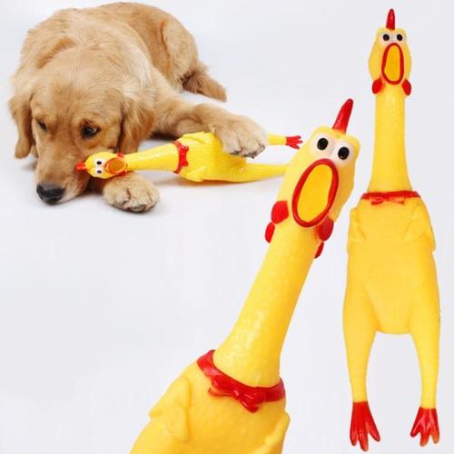 Screaming Chicken Dog Toy - Small Size, Durable &amp; Interactive