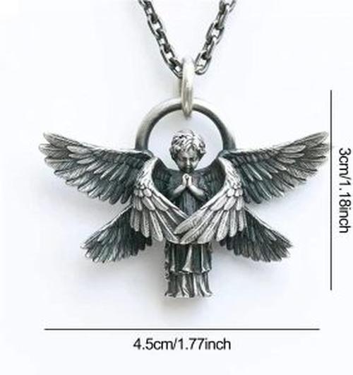 Seraphim Angel Wings Amulet Pendant Necklace