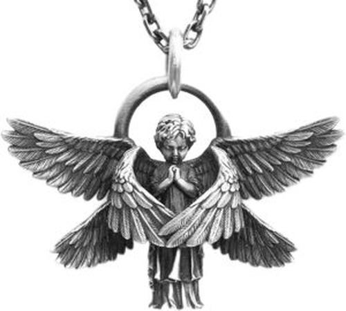 Seraphim Angel Wings Amulet Pendant Necklace