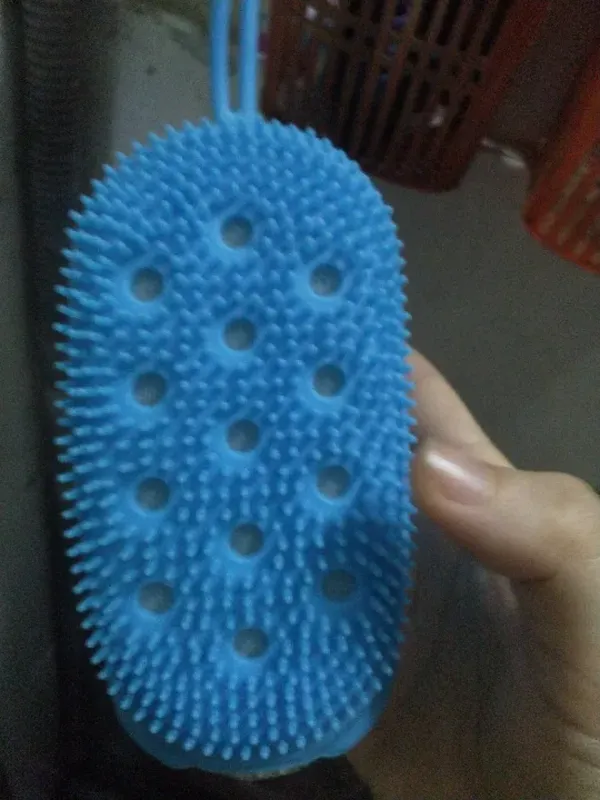 Silicone Double Sided Massage Foam Bath Sponge photo review