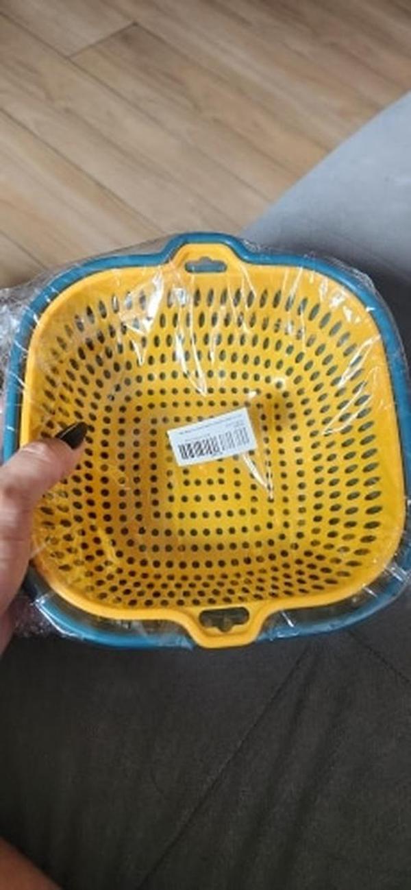 Small Kitchen Double Drain Basket with Handles photo review