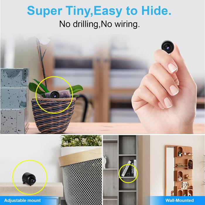 Small Wifi Security Camera Night Vision Security Surveillance Cam