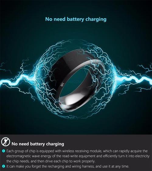 Smart Ring Bluetooth Wearable Device Multifunctional Black High-tech